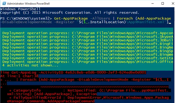 Power Shell Command Window