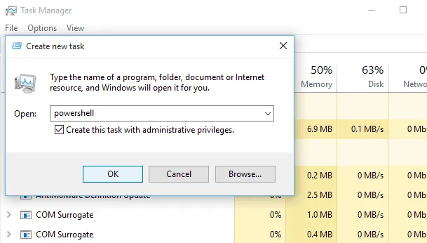 Open Power Shell