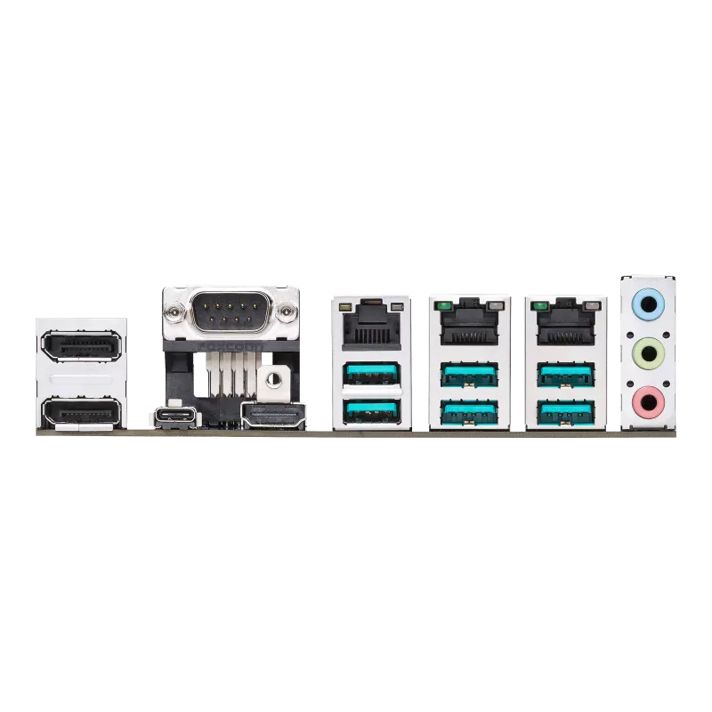 6 PCI slot motherboard rear I/O ports